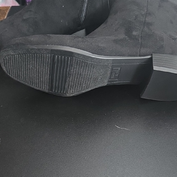 Black Suede Ankle Boots - Picture 3 of 3